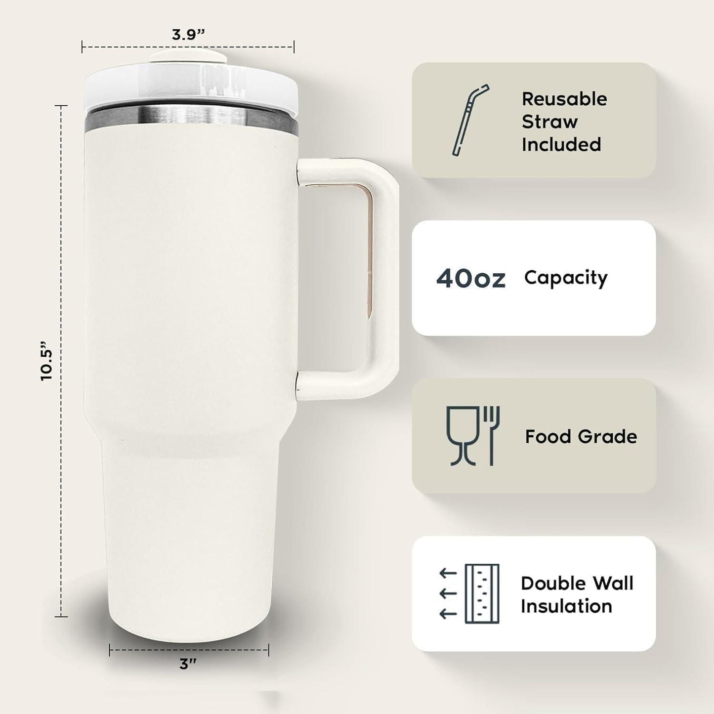1200ML Stainless Steel Tumbler Hot and Cold