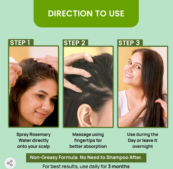 Alps Rosemary Water (100 ml | Hair Spray for Regrowth| (PACK OF 3)